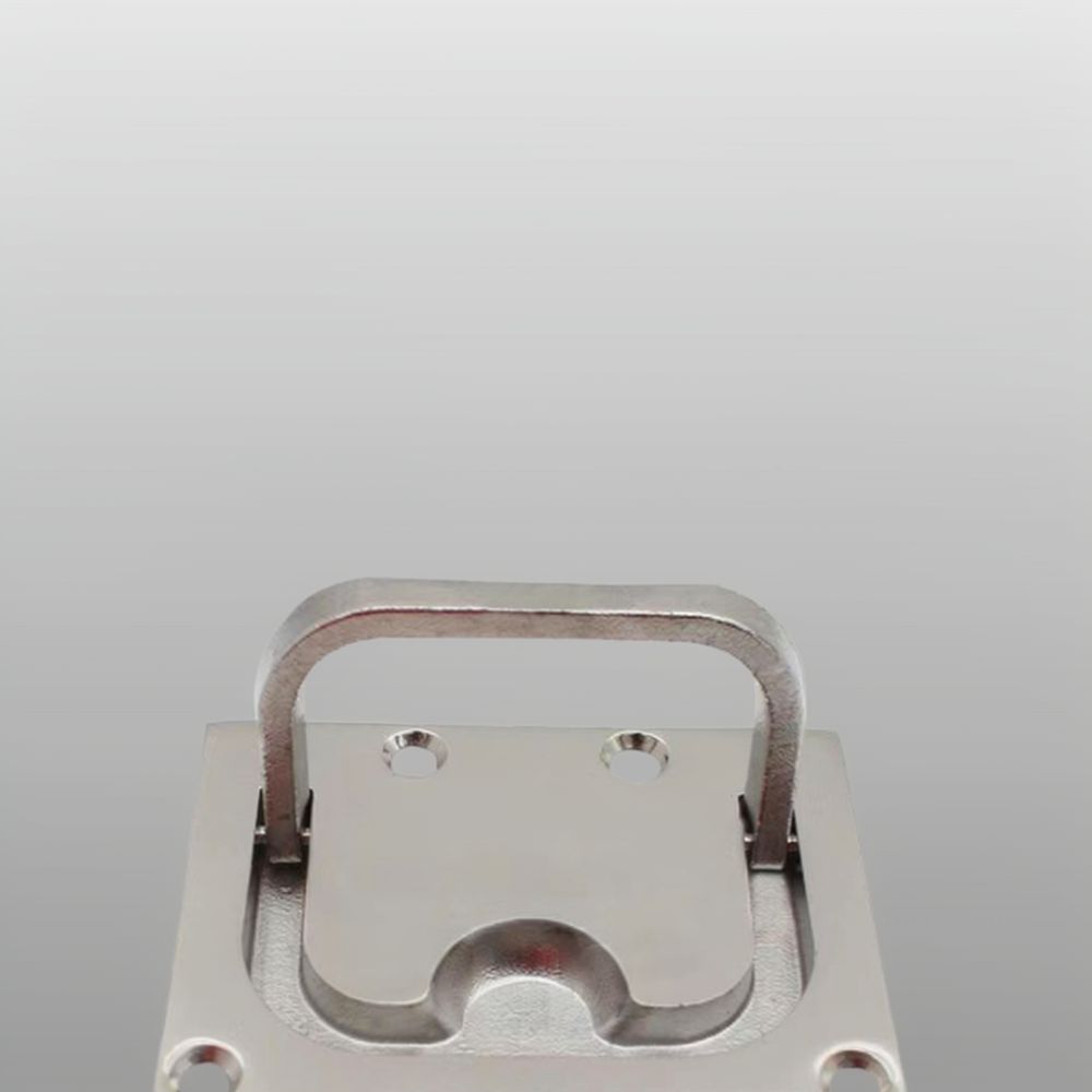 Door Handle - ステンレス鋼316製、フラッシュ式プルリングハンドル。船舶用デッキ、ハッチ、キャビネット、ロッカー、ドア用。隠し式グリップ、ハードウェアツール。