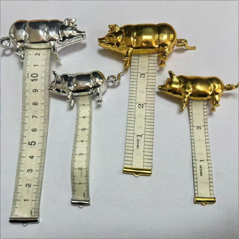 ヴィンテージ豚型ミニ巻尺 金属製 柔軟なポケット定規 DIY - Tape Measure のレビューと価格