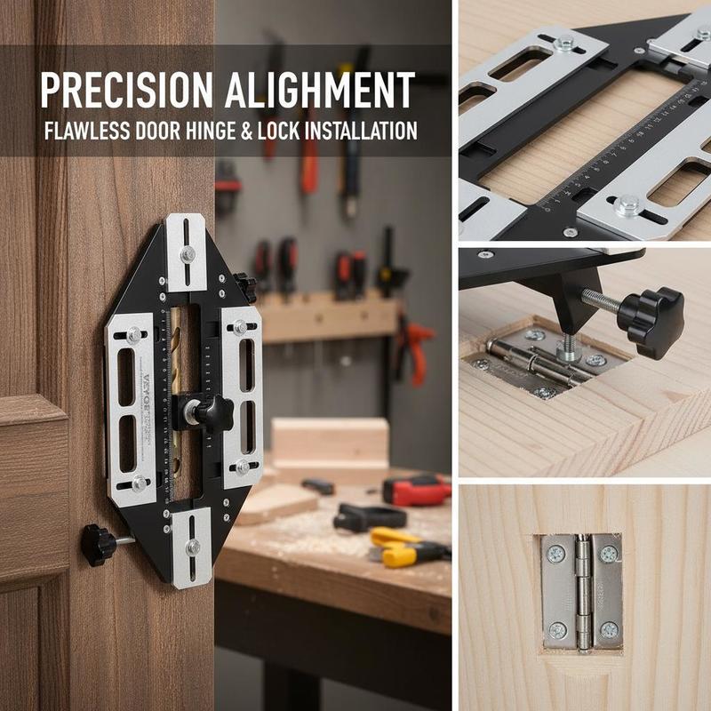 アルミニウム合金製ほぞ穴テンプレート 13x6 インチ 部屋 - Cabinet Hinges のレビューと価格