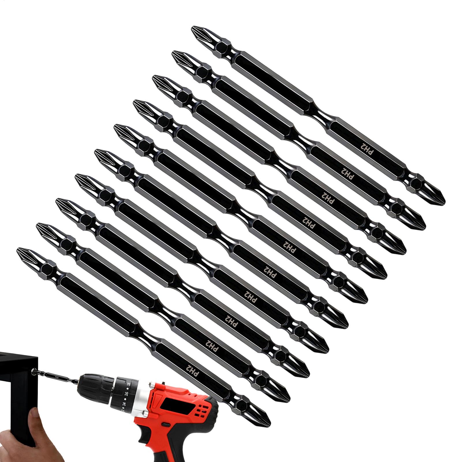 ドリル用磁気ビット両端フライス加工磁気ドライバーヘッドキット - Drill Bits のレビューと価格