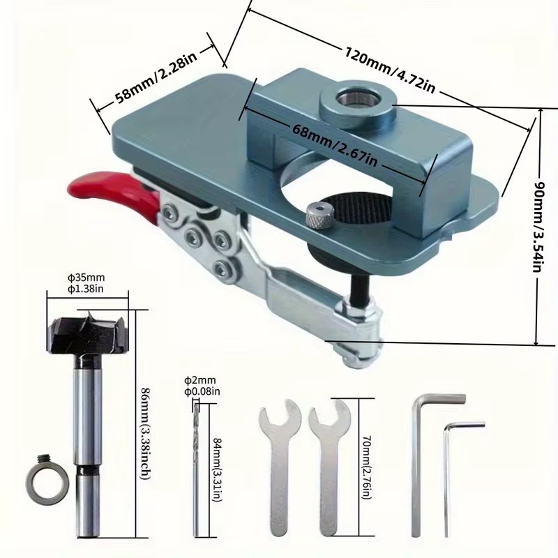 35mmのキャビネット用蝶番を取り付けるための、調整可能なエ - Cabinet Hinges のレビューと価格